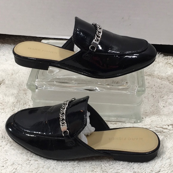 Marc Fisher Whiley black patent mules - Picture 2 of 7